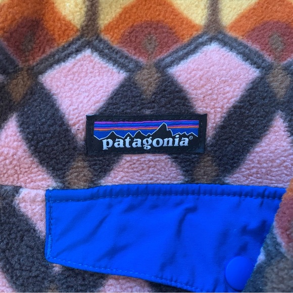 RARE Patagonia Lightweight Synchilla Snap-T Fleece in Companions Big Anthos Pink - Picture 4 of 4